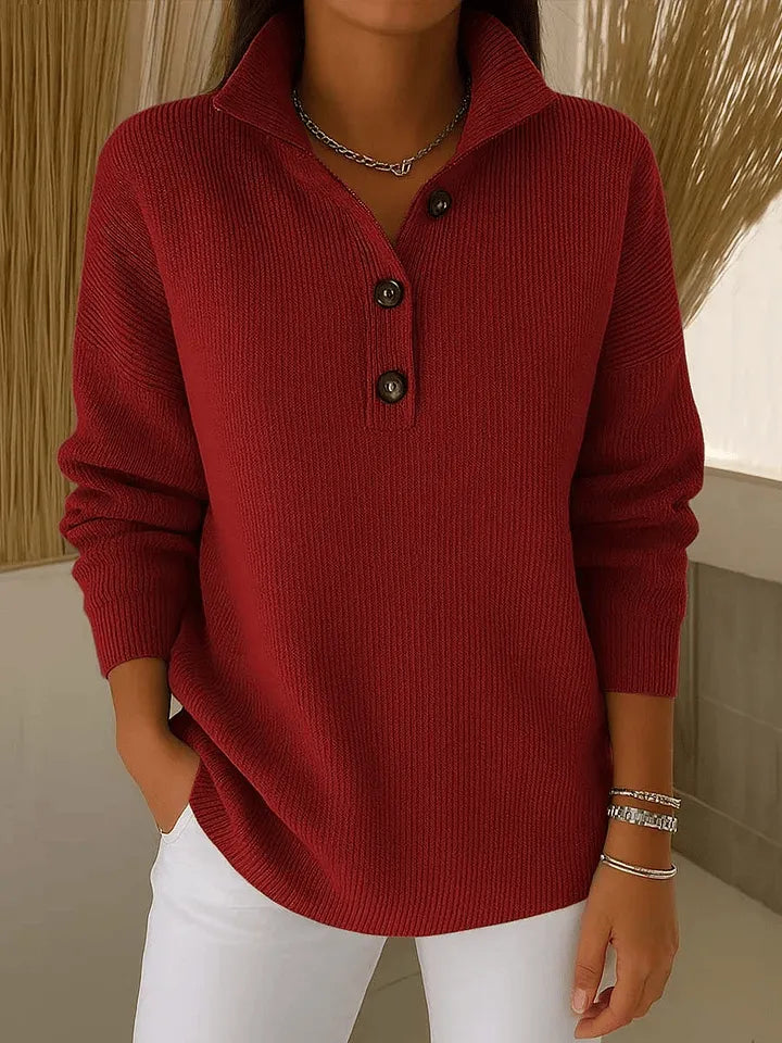 Florence™ | Suéter tipo polo con cuello en V