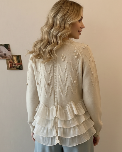 Cárdigan Romántico "Ruffle Whisper"