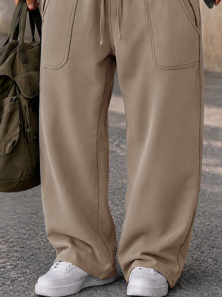 Pantalones casuales con diseño de bolsillos para un estilo urbano