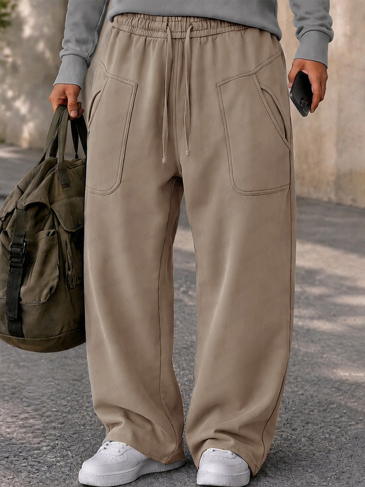 Pantalones casuales con diseño de bolsillos para un estilo urbano