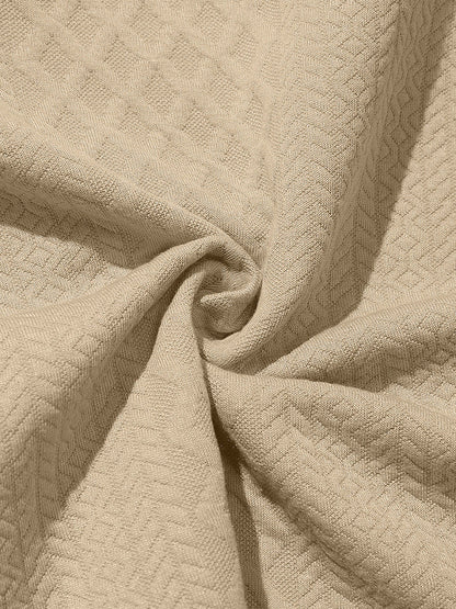 Camisa de manga larga con botones y jacquard gofrado