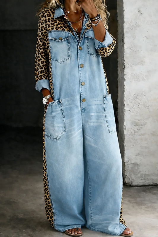 "Wild Denim Jumpsuit"