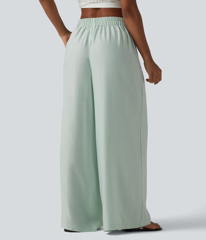 Pantalón Wide Leg "Suede Wrap"