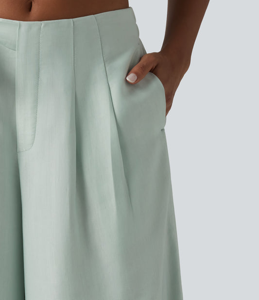 Pantalón Wide Leg "Suede Wrap"