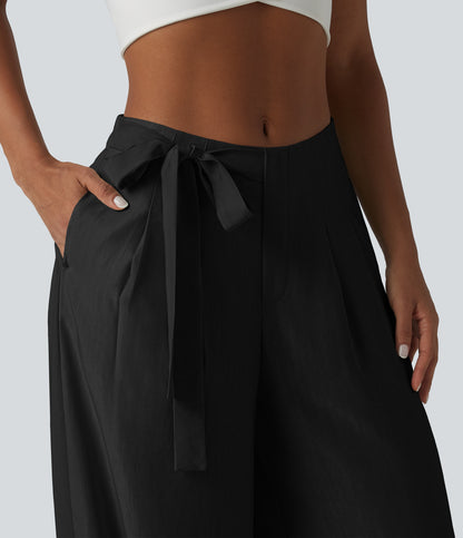 Pantalón Wide Leg "Suede Wrap"