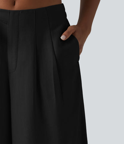 Pantalón Wide Leg "Suede Wrap"