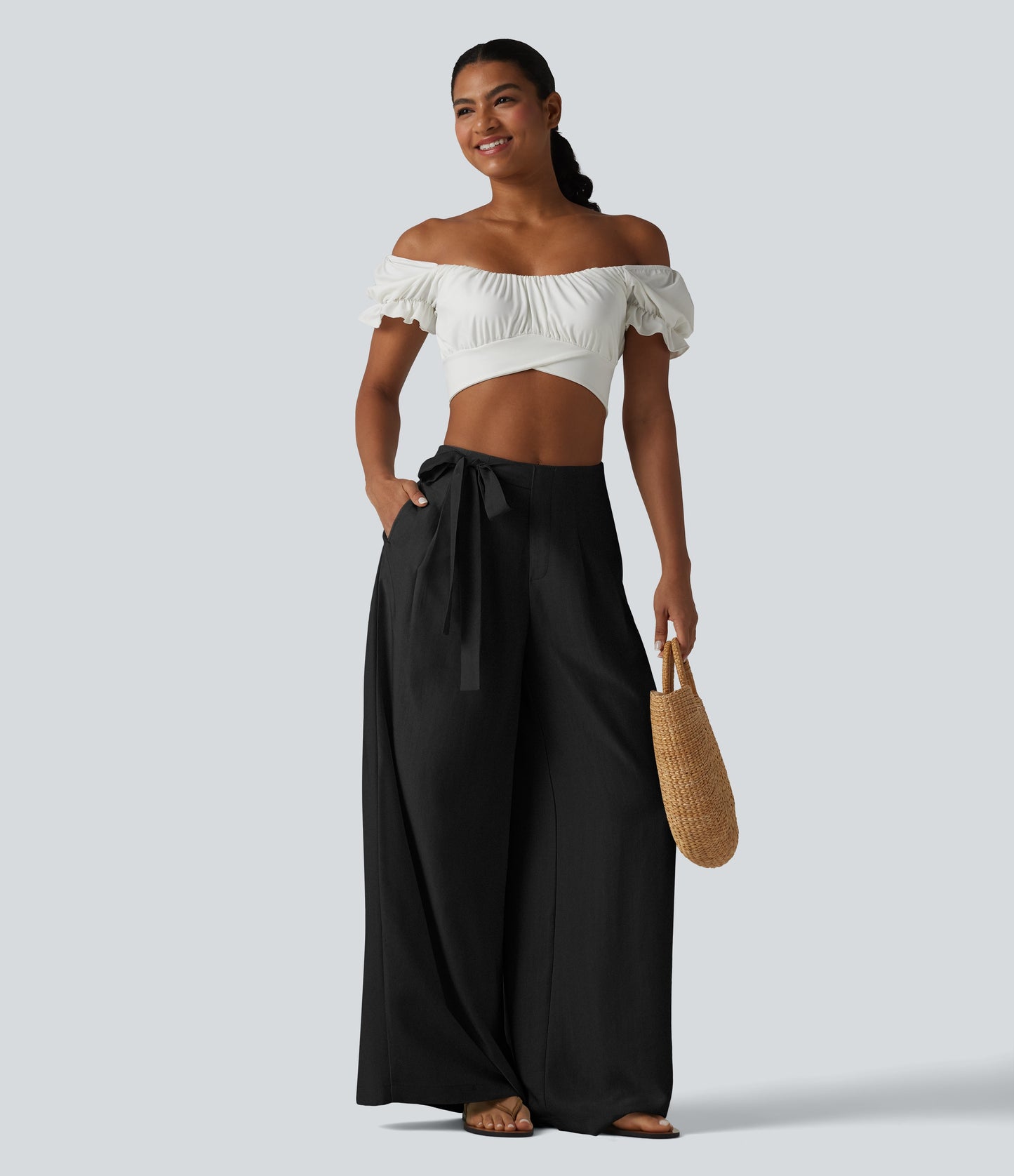 Pantalón Wide Leg "Suede Wrap"