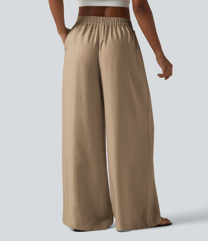 Pantalón Wide Leg "Suede Wrap"
