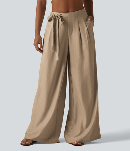 Pantalón Wide Leg "Suede Wrap"