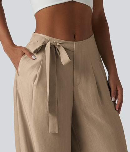 Pantalón Wide Leg "Suede Wrap"
