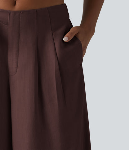 Pantalón Wide Leg "Suede Wrap"