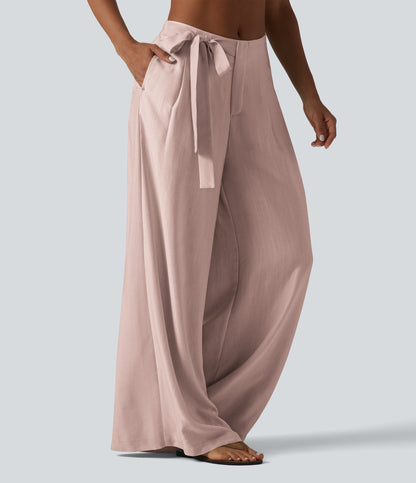 Pantalón Wide Leg "Suede Wrap"
