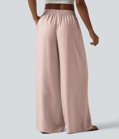 Pantalón Wide Leg "Suede Wrap"