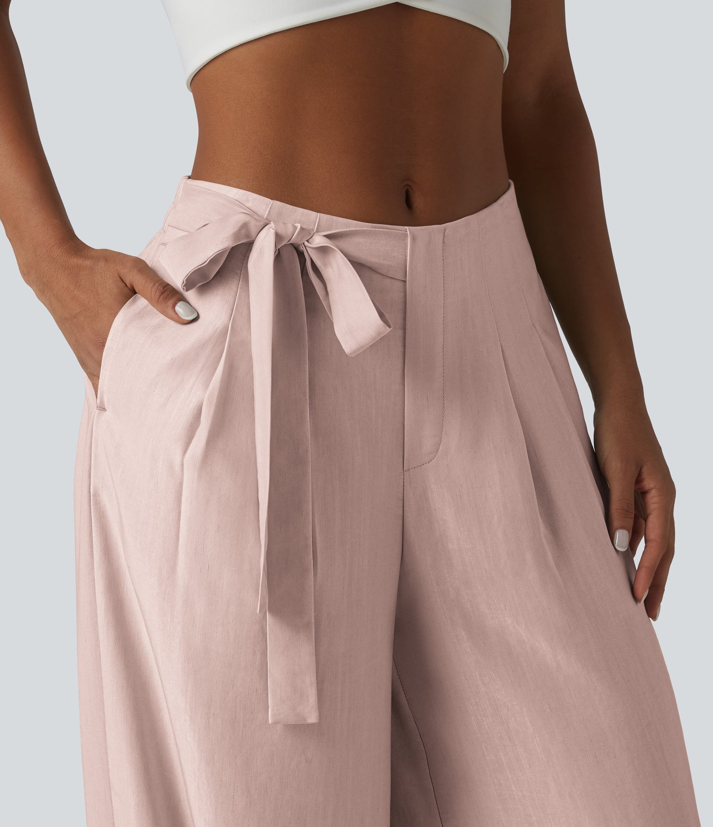 Pantalón Wide Leg "Suede Wrap"