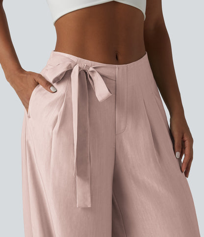 Pantalón Wide Leg "Suede Wrap"