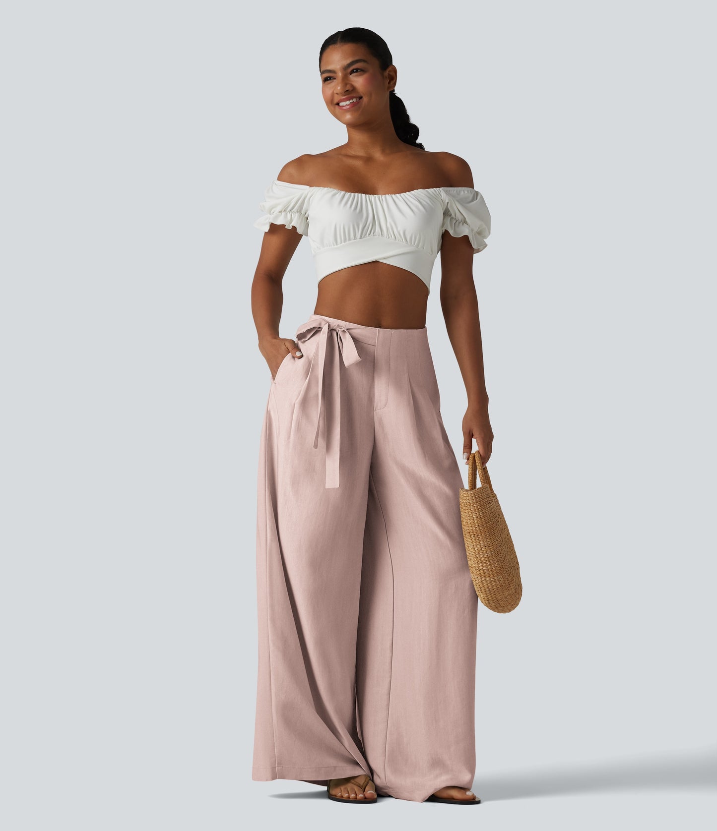 Pantalón Wide Leg "Suede Wrap"