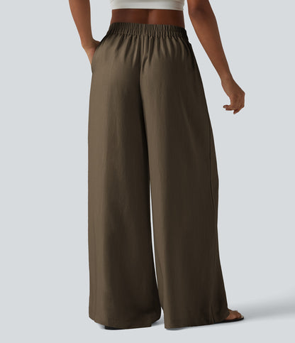 Pantalón Wide Leg "Suede Wrap"