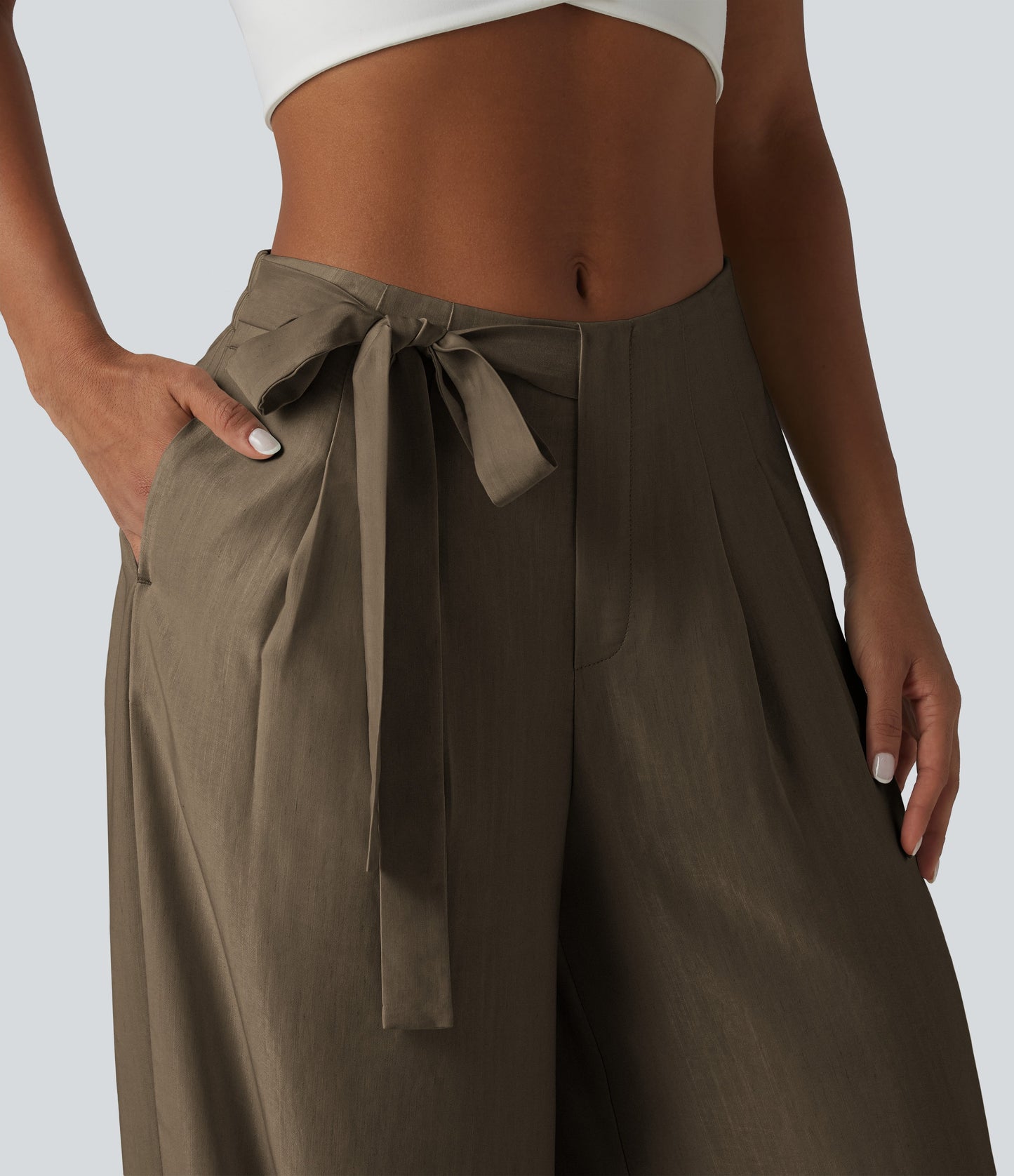 Pantalón Wide Leg "Suede Wrap"