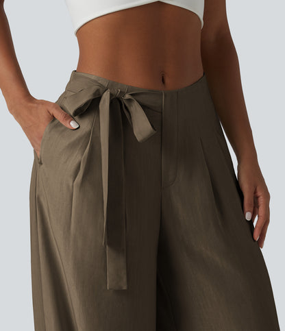 Pantalón Wide Leg "Suede Wrap"