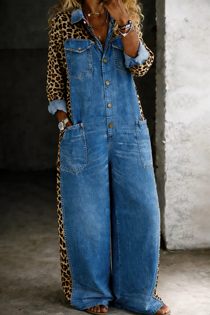 "Wild Denim Jumpsuit"
